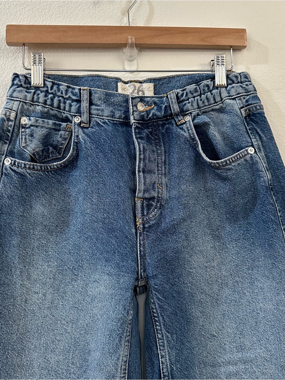 Free People We The Free Libre Wide Leg Jeans Hemmed Suze 26 - Picture 3 of 9